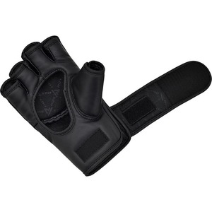 Gants de MMA demi-doigts avec fermeture Velcro – Bleu, Noir, Blanc – Unisexe – Équipement d'entraînement et de combat pour arts martiaux - Product Image 4