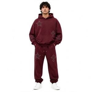 Survêtement pour homme à coupe droite, veste zippée et pantalon, fabricant, fournisseur en gros, taille personnalisée - Product Image 2