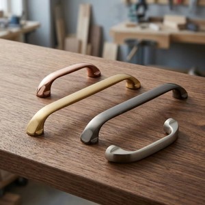 Manijas de Latón Macizo de Alta Calidad para Muebles de Cocina, Diseño Moderno en Negro Grafito, Venta al Por Mayor - Product Image 2