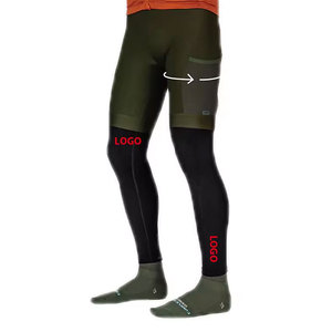 Jambières pour femmes à motif géométrique en Spandex et Polyester non tissé, chaudes, pour usage quotidien, imprimé floqué épais, ajustables, vert et noir - Product Image 4