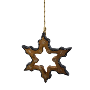 Décoration Murale Multiforme à Suspendre, Design Antique avec Combinaison Métal et Bois, Décoration d'Intérieur, Décoration de Noël à Suspendre - Product Image 2