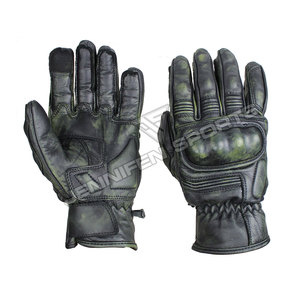 Guantes de Motocicleta de Cuero Vintage Negro, Protección Completa para los Dedos, Pantalla Táctil, Motocross, Carreras, Invierno, Aire Libre, Tallas M-XXL - Product Image 2