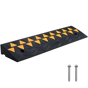 Rampa in gomma per carichi pesanti da 15T, altezza 3,7 pollici, larghezza 10 pollici, lunghezza 39,4 pollici, per marciapiedi, vialetti e parcheggi, resistente alle intemperie al 100% - Product Image 1