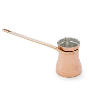 Authentic Copper <b>Coffee</b> Heating Pot Long Handle Turkish Greek Arabic <b>Coffee</b> <b>Maker</b> Milk Warmer Kitchen Serving Utensil - Product Image 6