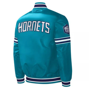 Veste de baseball en satin personnalisée pour homme, style rétro, avec rayures contrastées, veste bomber de haute qualité, uniforme de baseball brillant, vêtements de sport - Product Image 2
