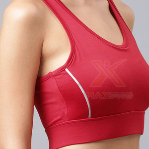 Hauts de yoga respirants pour femmes, marque privée, soutien élevé, écologiques, en Spandex/Nylon, pour usage extérieur, confortables, avec logo frontal - Product Image 6