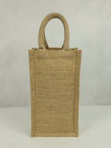 Natural <b>Jute</b> Wine Bottle <b>Gift</b> <b>Bag</b> with Handles, Eco-Friendly Burlap Bottle Carrier <b>Bag</b> for Wine, <b>Gift</b> and Promotional Packaging - Product Image 1