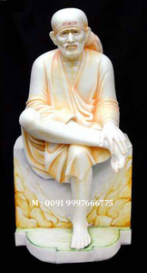 Atractivo y Elegante Ídolo de Sai Baba en Mármol Blanco con Acabado Pulido de Primera Calidad para Decoración de Oficina al Mejor Precio - Product Image 4