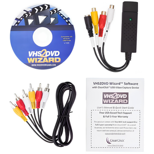 VHS to Digital Converter & DVD Burner System for Windows, Includes USB Video Capture Device RCA/AV/S-Video Input Wizard Software - Product Image 2