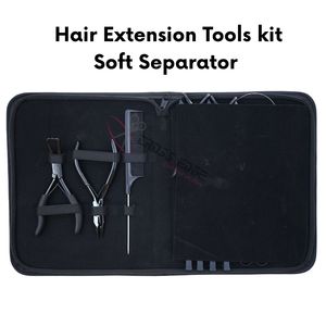 Hair Extension <b>Tools</b> Kit Microbeads Crimping Plier <b>Hook</b> <b>Tool</b> Pulling Loop Bead Remover Curved Needles Duckbill Clips & Gripper - Product Image 5