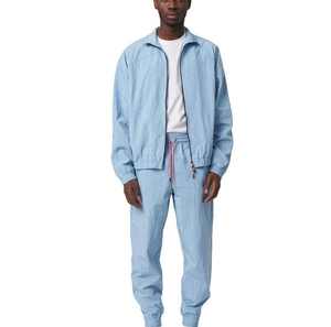 Conjunto Deportivo de Dos Piezas con Cremallera, Ecológico, Impermeable, de Poliéster, Cortavientos, para Hombre - Product Image 1