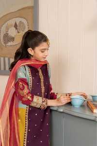 Trajes de tela de algodón bordados para niños / Salwar Kameez pakistaní a bajo precio al por mayor / Vestidos casuales para mujer de la India - Product Image 6