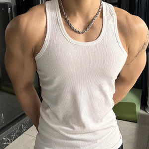 Camiseta sin mangas 100% algodón de secado rápido para deporte, entrenamiento, gimnasio, fitness, estilo musculoso, con logo personalizado, venta al por mayor - Product Image 3