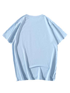 T-shirt personnalisé avec strass, T-shirt OEM noir uni avec lettres et logos en strass, col ras du cou, pour hommes - Product Image 2