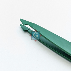 Pinzas Verdes para Cejas, Herramientas de Recorte, Pinzas de Belleza de Acero Inoxidable - Product Image 2