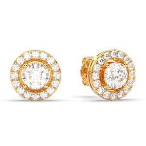 Boucles d'oreilles à visser REYES en diamant de laboratoire HPHT CVD de haute qualité, en or blanc massif 14 carats, bijoux fins pour femmes - Product Image 6