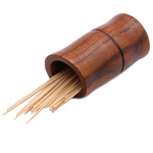 Handmade Wood Household Living Room <b>Toothpick</b> Storage Bottle Decorative Ornaments Top Quality At Nice Price - Product Image 1