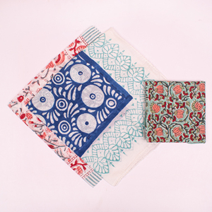 Unique Handmade Fashion Cotton <b>Square</b> <b>Scarf</b> Bandana Hand Block Print Ethnic Pattern Skin Friendly Unisex Accessory for Summer - Product Image 2
