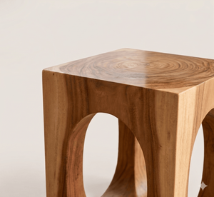 Modern Minimalist Solid Suar Wood <b>Stool</b> Handmade Natural Grain Side Table Durable Pedestal Stand For Living Room Home Decoration - Product Image 4