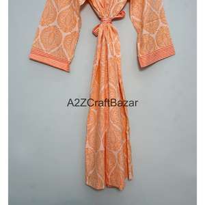 ชุดกิโมโนผ้าฝ้ายลายดอกไม้สีสันสดใส ดีไซน์ล่าสุด ทันสมัย นุ่มสบาย ปรับเข็มขัดได้ ใส่ได้ทั้งฤดูร้อนและฤดูหนาว - Product Image 6