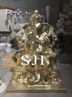 Statue de Ganesha en bois 3D, décorations de mariage, design moderne et luxueux, statuette élégante, touche complexe ajoutée pour un jour spécial