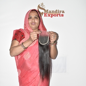 Cabello Humano Vietnamita Virgen Doble Trama Liso con Cutícula Alineada, Tejido Sedoso 4x4 HD, Cierre de Cabello Humano sin Procesar al por Mayor - Product Image 2