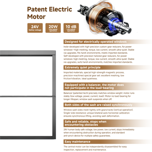 Fenêtre élévatrice électrique en aluminium à double vitrage Fenêtre coulissante verticale intelligente pour les maisons à climat froid et les rénovations à économie d'énergie - Product Image 6