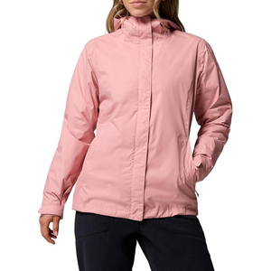 Chaqueta Cortavientos Rosa para Mujer, Impermeable, con Capucha, Ropa Deportiva Ligera para Senderismo, Camping y Viajes - Product Image 1