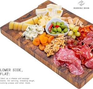 Tabla de Cortar de Bambú Fácil de Limpiar |   Tabla de Cortar Resistente a los Olores y a los Arañazos, Apta para Lavavajillas, para Uso Doméstico y Comercial - Product Image 3