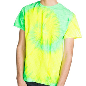 Camiseta de Manga Corta para Hombre, Cuello Redondo, Corte Regular, Algodón, Estilo Casual, Patrón Verde y Amarillo, Tejido de Punto - Product Image 2