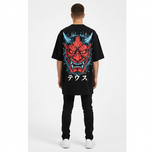 T-shirt surdimensionné pour homme Cyberpunk 2077, manches courtes, imprimé numérique, streetwear, noir, col rond, coupe jersey - Product Image 6