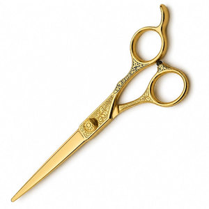 Ciseaux à cheveux professionnels en or, acier inoxydable, pointe acérée, pour droitiers, manche en céramique, usage en salon - Product Image 5