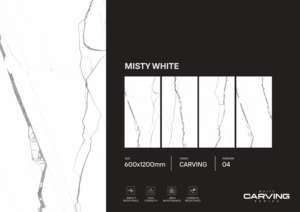 กระเบื้องพอร์ซเลนแกะสลักลายหรูหรา ขนาด 600x1200 มม. กระเบื้องปูพื้นและผนังขนาดใหญ่ สำหรับตกแต่งภายในระดับไฮเอนด์ - Product Image 4