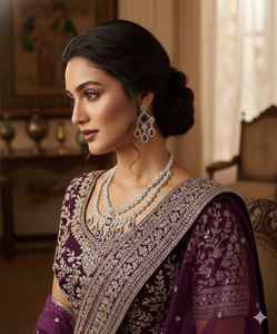 Juego de Collar de Latón para Mujer, Diseño Tradicional, Acabado Chapado en Oro, Joyería para Bodas y Eventos Festivos, Venta al Por Mayor - Product Image 2