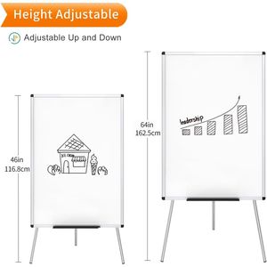 Lavagna Portatile Cancellabile a Secco 36 X 24 Pollici con Supporto Regolabile in Altezza per Scuola, Ufficio e Casa - Product Image 2