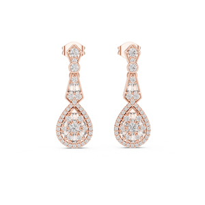 Pendientes de Oro Amarillo de 14K con Diamantes Cultivados en Laboratorio, Redondos, para Mujer |   Regalo de Aniversario |   Diamante Cultivado Nuevo - Product Image 4