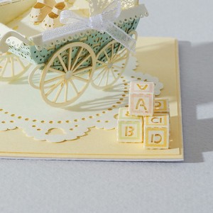 Gran oferta para carrito de bebé, arte popular en miniatura, Kit de manualidades de papel troquelado DIY para regalar - Product Image 4