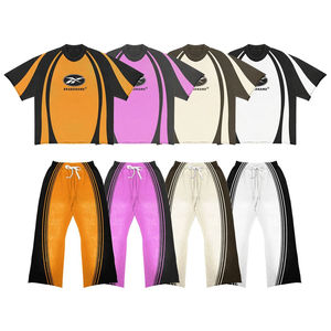 Ensemble T-shirt et pantalon vintage délavé à l'acide 2026 |   Tenue d'été streetwear pour hommes |   Fabricant de vêtements sur mesure OEM - Product Image 1