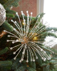 Modern <b>Crystal</b> Starburst Christmas <b>Tree</b> Ornament Clear Beaded Star Decoration for Holiday - Product Image 1