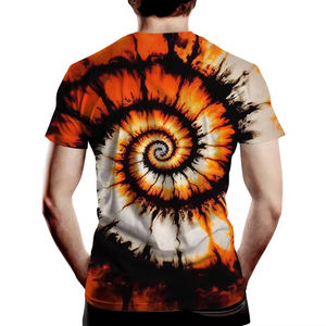 Camiseta Tie Dye para Hombre, Antiarrugas, Tallas Grandes, Nueva Moda, Superventas, 100% Algodón, Corte Holgado, Personalizable - Product Image 6