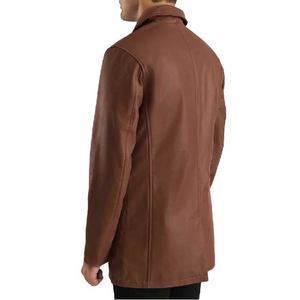 Abrigo de Cuero Marrón, Elegante, Duradero, de Primera Calidad, Diseño Suave y Cómodo, Perfecto para Uso Diario, Casual y Formal - Product Image 5