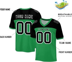 Fournisseur de maillots de football américain personnalisés, tissu interlock, transfert thermique, évacuation de l'humidité, nom et numéro d'équipe personnalisés, ODM - Product Image 6