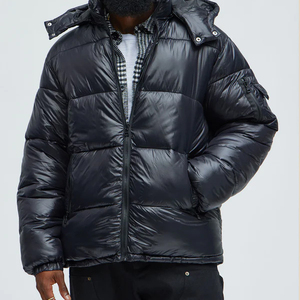 New trending Winter <b>Waterproof</b> Windproof Hooded Cotton <b>Padded</b> Front Women's Casual Woven 100% Polyester Crop Bubble Coat <b>Jacket</b> - Product Image 4