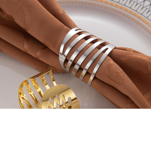Anneaux de serviette de haute qualité, faits à la main, en métal de luxe, en forme de fleur, couleur personnalisable, logo, anneaux de serviette modernes - Product Image 6