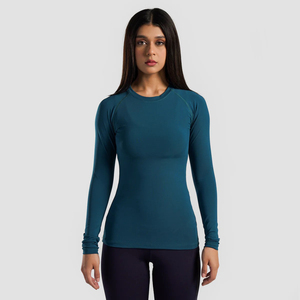 Compression Winter Sport Long Sleeve for <b>Women</b>' s Thermal Underwear Shirt Stand Neck Base Layer Warm <b>Top</b> - Product Image 1