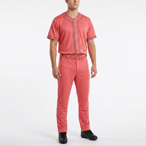 Maillot de baseball personnalisé imprimé sur le devant, maillot sublimé de qualité supérieure avec passepoil, respirant et anti-humidité pour équipes sportives masculines - Product Image 6