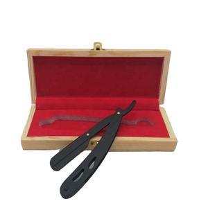 Wholesale Stainless Steel Black Color Coated <b>Single</b> <b>Blade</b> Barber <b>Razor</b> for Face Professional Salon and Personal Shaving Use - Product Image 1