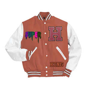 Blousons universitaires tendance coupe droite pour jeunes, élégants, 100 % laine, coupe-vent, streetwear, blouson universitaire pour homme - Product Image 5