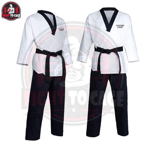 Trajes de Taekwondo de Primera Calidad en Contraste de Color Blanco y Negro, Sin Logotipo, de Gran Venta - Product Image 4