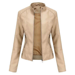 Chaqueta de Cuero Acolchada para Mujer, Color Marrón, Diseño Sexy, Forro de Nailon, Manga Larga, Impermeable y Resistente al Viento, Ropa de Invierno, Nueva Colección 2026 - Product Image 3